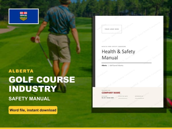 Alberta Golf Course Industry Safety Manual