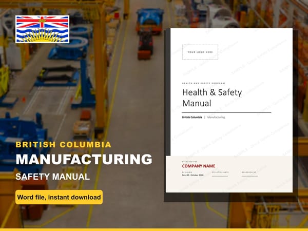 British Columbia Manufacturing Safety Manual