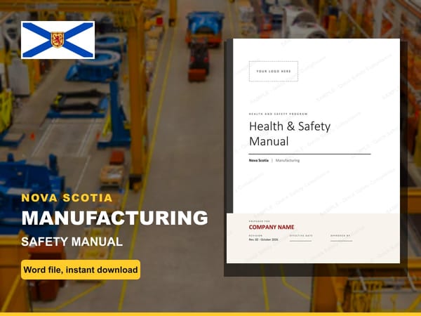 Nova Scotia Manufacturing Safety Manual